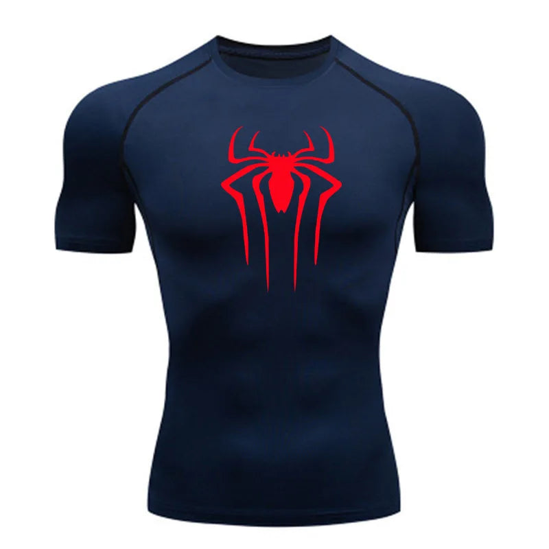 Camiseta Esportiva Masculina De Compressão Looza Fit - Spider