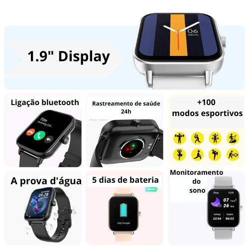 Smartwatch Colmi P81 Pro - Performance e Estilo Looza Fit