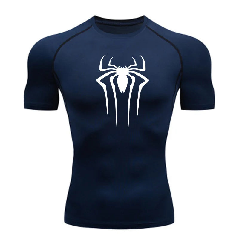 Camiseta Esportiva Masculina De Compressão Looza Fit - Spider