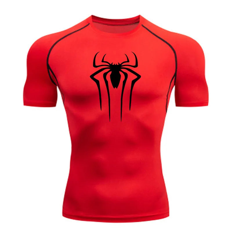 Camiseta Esportiva Masculina De Compressão Looza Fit - Spider